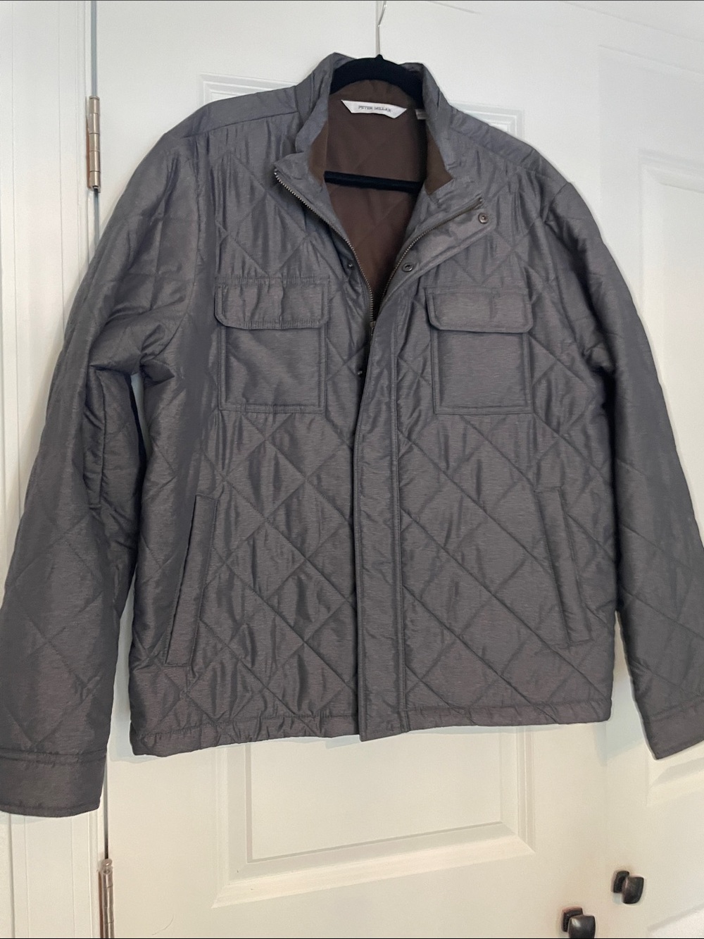 Peter Millar Quilted Lightweight Jacket in Gray